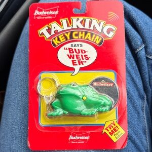 1997 Vintage Budweiser Green Frog Key Chain